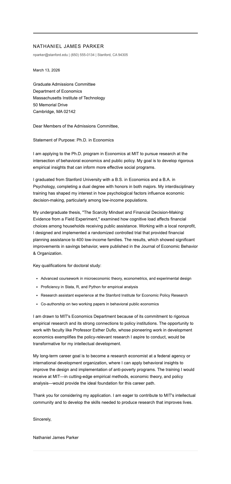 Clean contemporary graduate